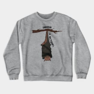 Sleepy, Nocturnal Bat Crewneck Sweatshirt